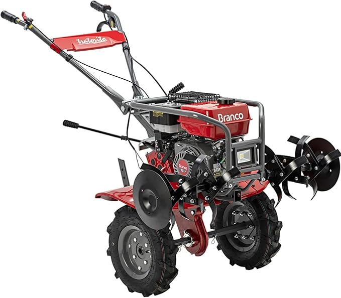 Motocultivador Tratorito A Gasolina Branco 7,5hp